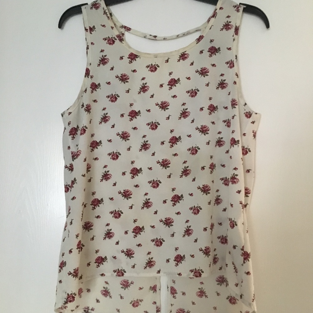 White floral float top